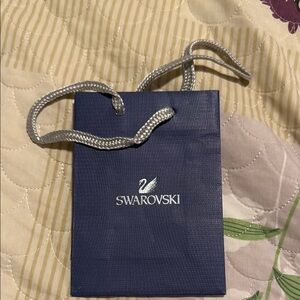 Swarovski Navy Gift Bag with Silver Rope Handles